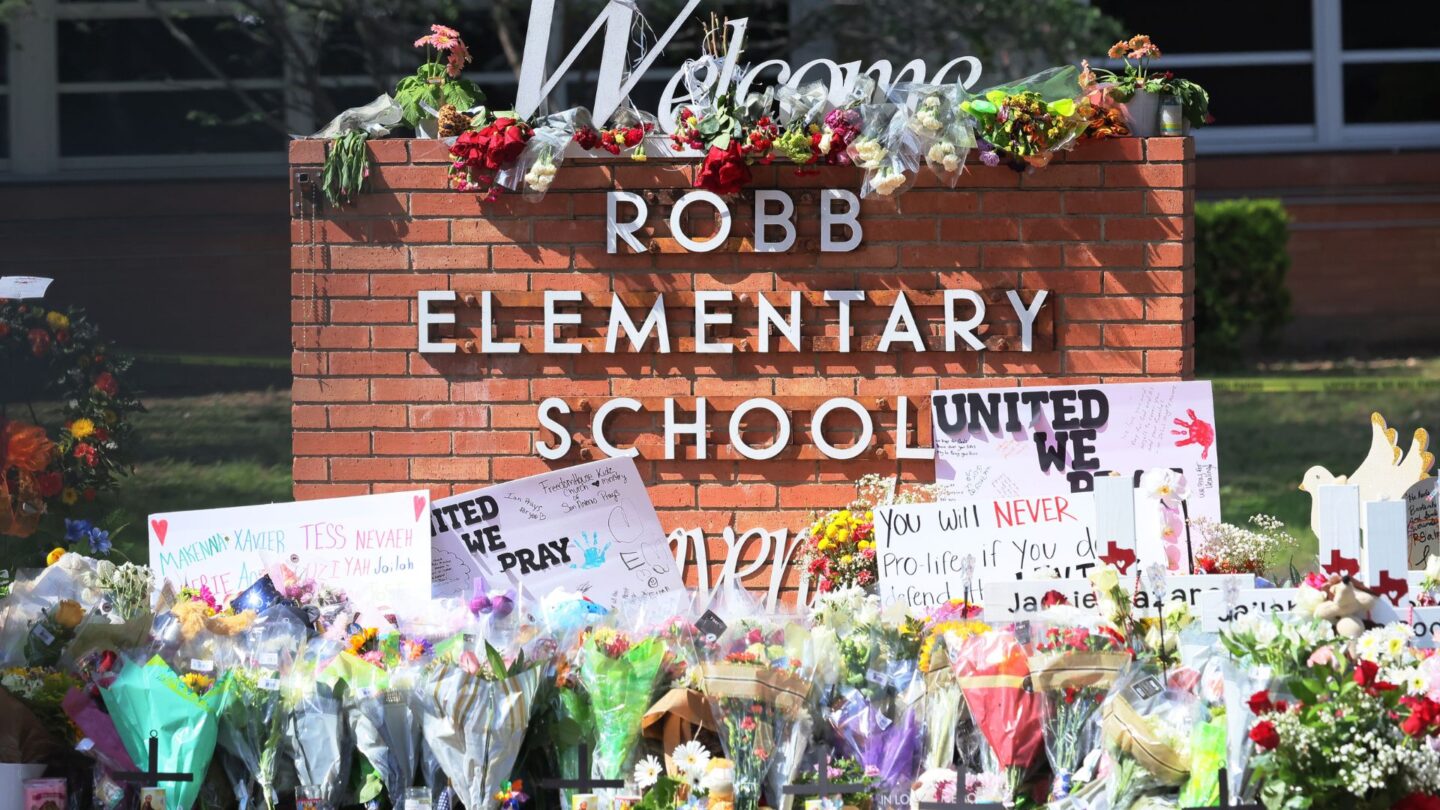 Robb Elementary School sign Uvalde