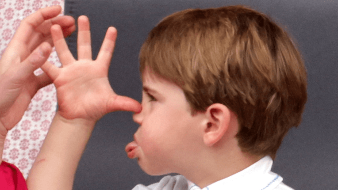 Prince Louis making funny faces at the Queen's Jubilee celebration