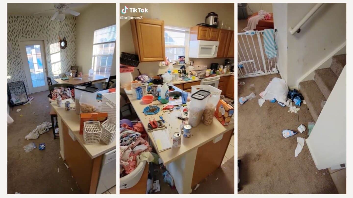 messy house screenshot from TikTok