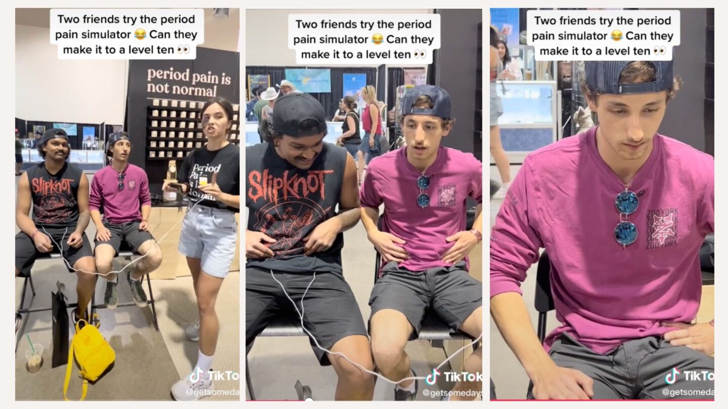 Video Of Men Trying Period Pain Simulator Goes Viral - Motherly