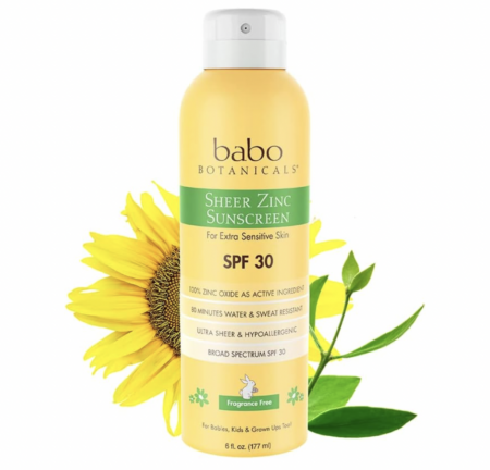 Babo Botanicals Sheer Zinc Continuous Spray Sunscreen