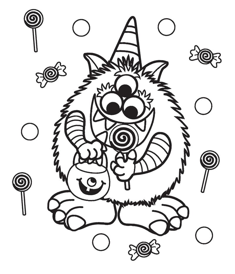 monster coloring page Motherly