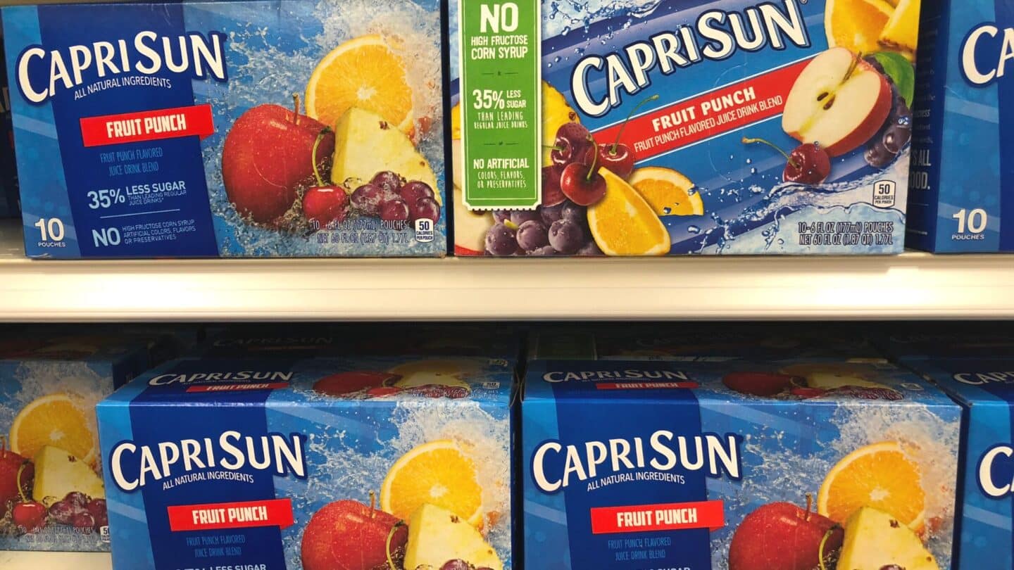 Capri Sun recalls thousands of pouches for possible cleaning solution  contamination