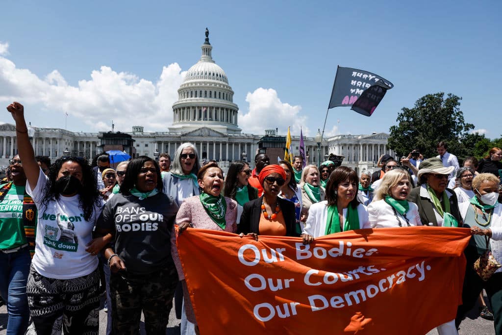 Women protest for abortion rights