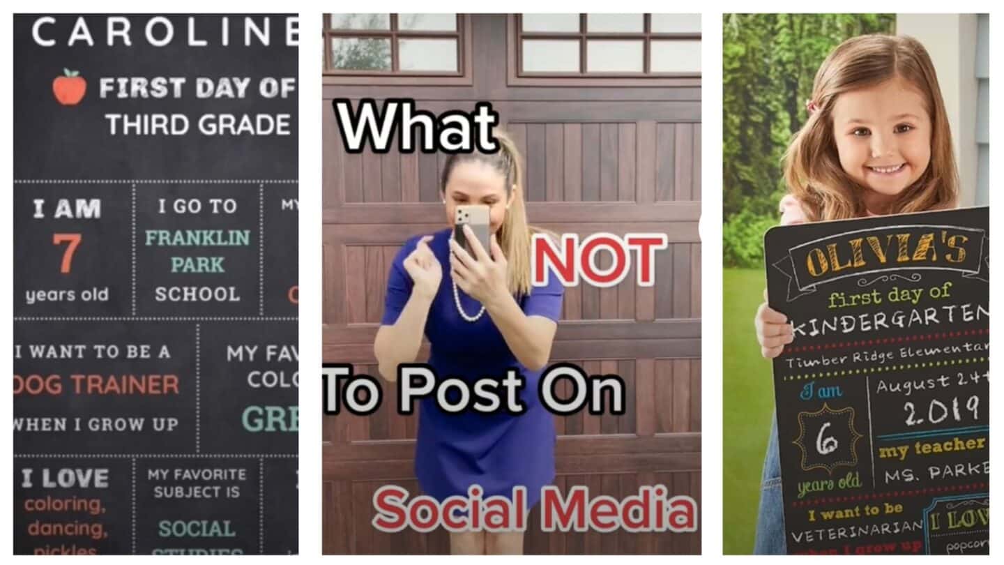 TikTok social media concerns with back-to-school photos