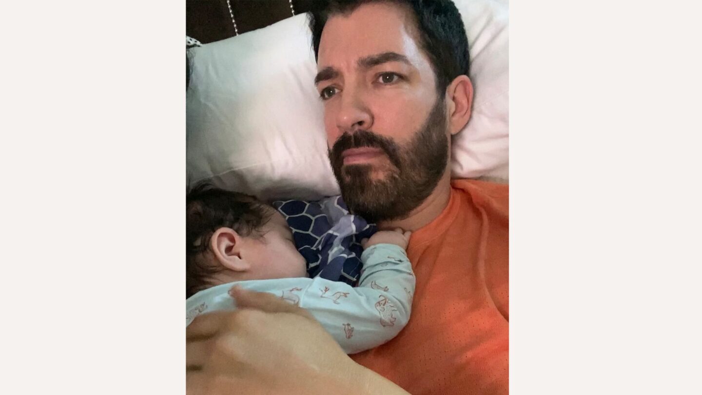 drew scot and baby pic insta