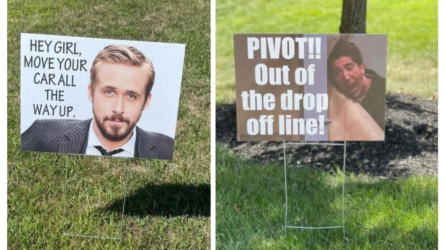 Ohio Elementary Makes Hilarious Drop-Off Line Signs - Motherly Ohio Elementary Makes Hilarious Drop-Off Line Signs - Motherly