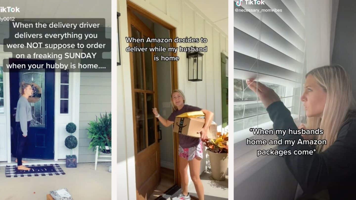 Viral TikTok trend of hiding Amazon packages from husbands