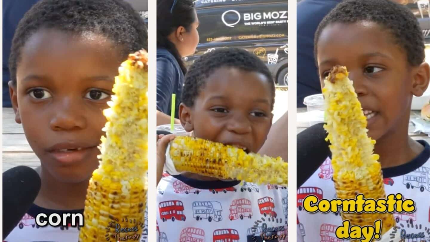 tiktok screenshots corn kid