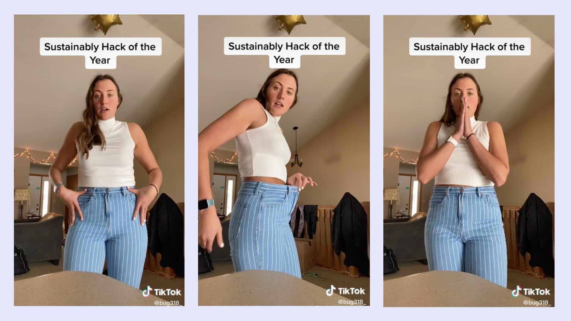 TikToker demonstrates genius hack for making tight jeans fit
