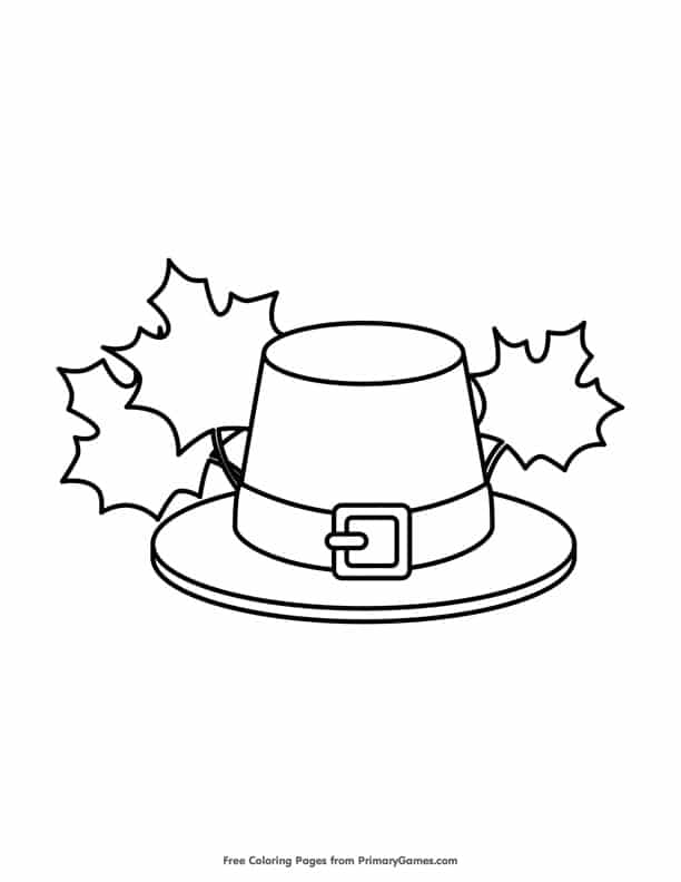 scarecrow hat coloring page