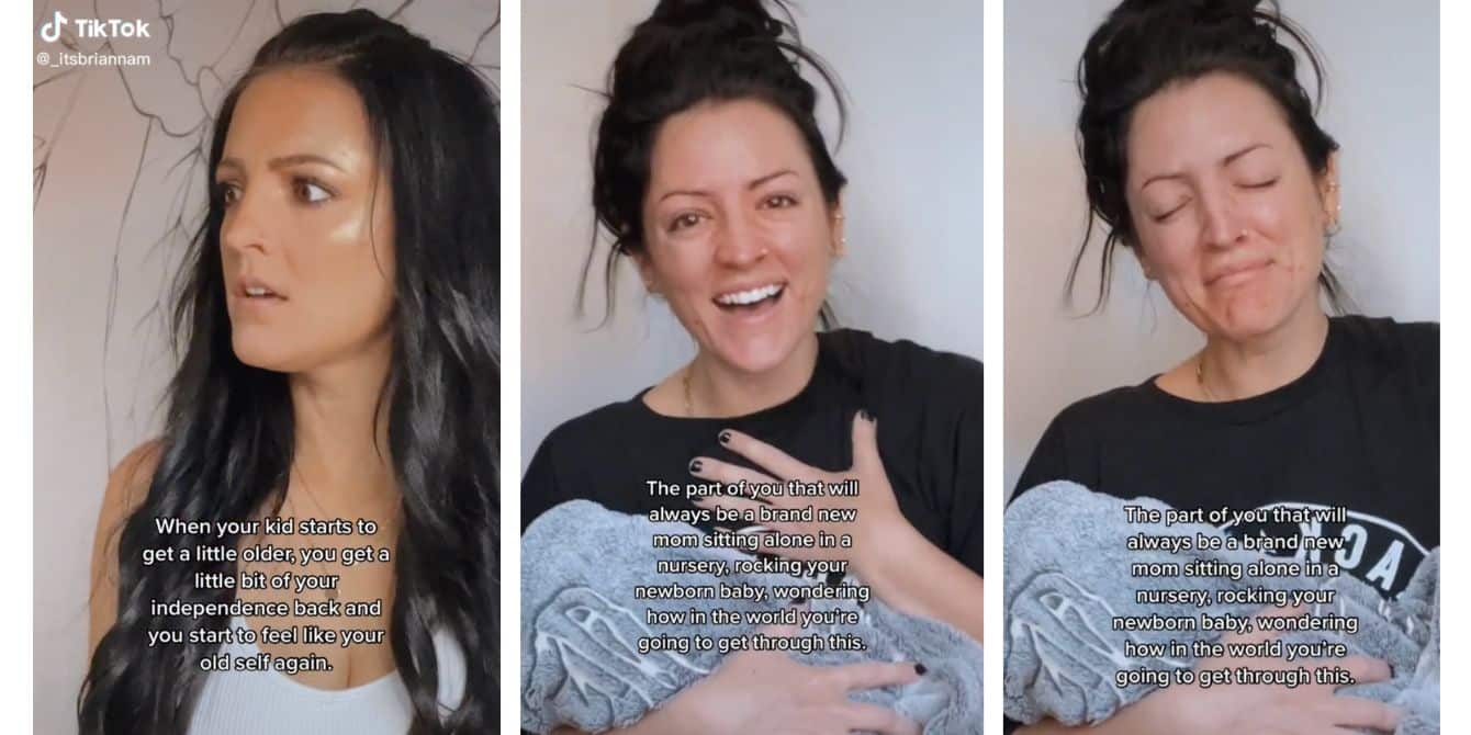 Screenshot of mom's viral TikTok about self-independence