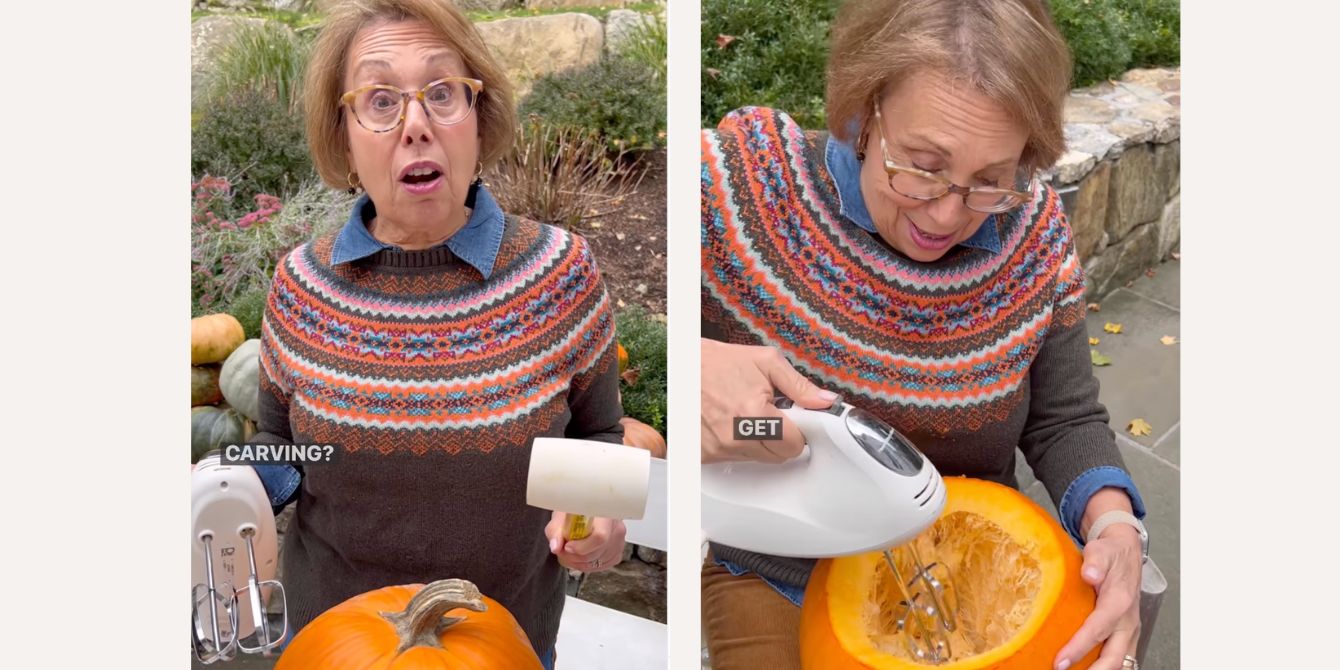 Viral pumpkin carving hack