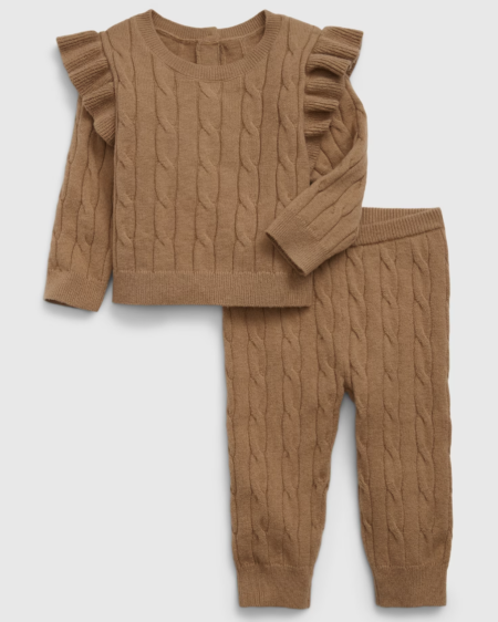 Baby Gap Baby CashSoft Cable-Knit Sweater Outfit Set