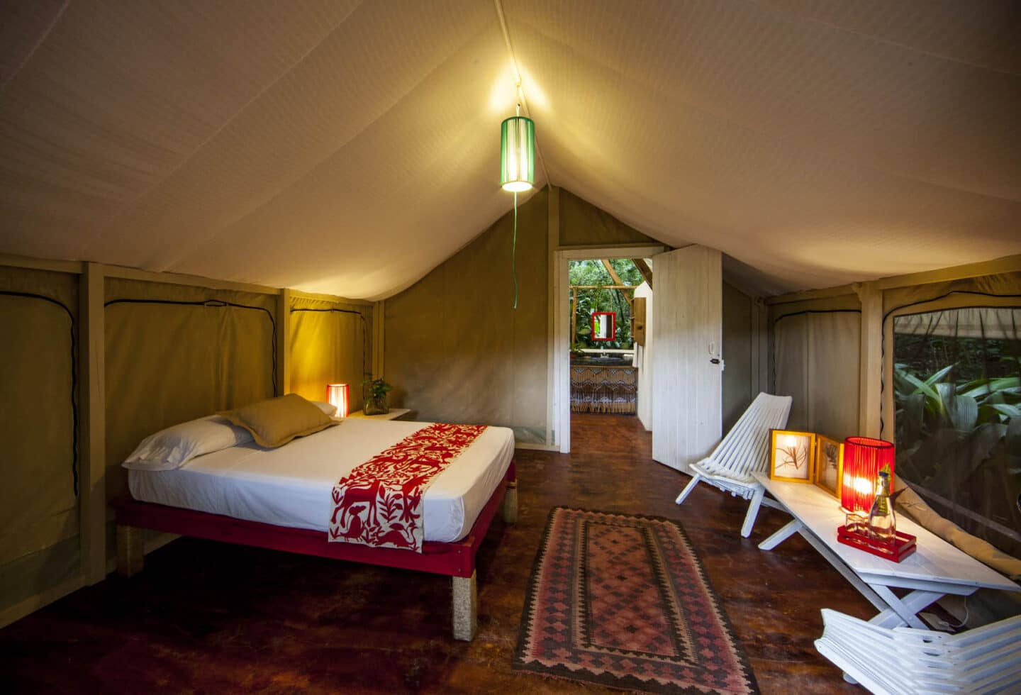 Family glamping tent at PicoCanoa Rodavento in Mexico