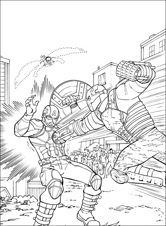 11 Captain America coloring pages 3 1533955618 captain america fighting with bucky a4