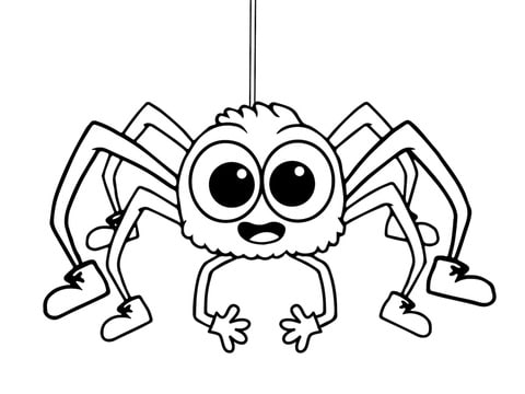 Cute Spider Coloring Page Motherly