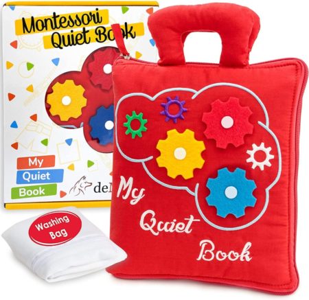 Montessori Quiet Book with Zipper Bag