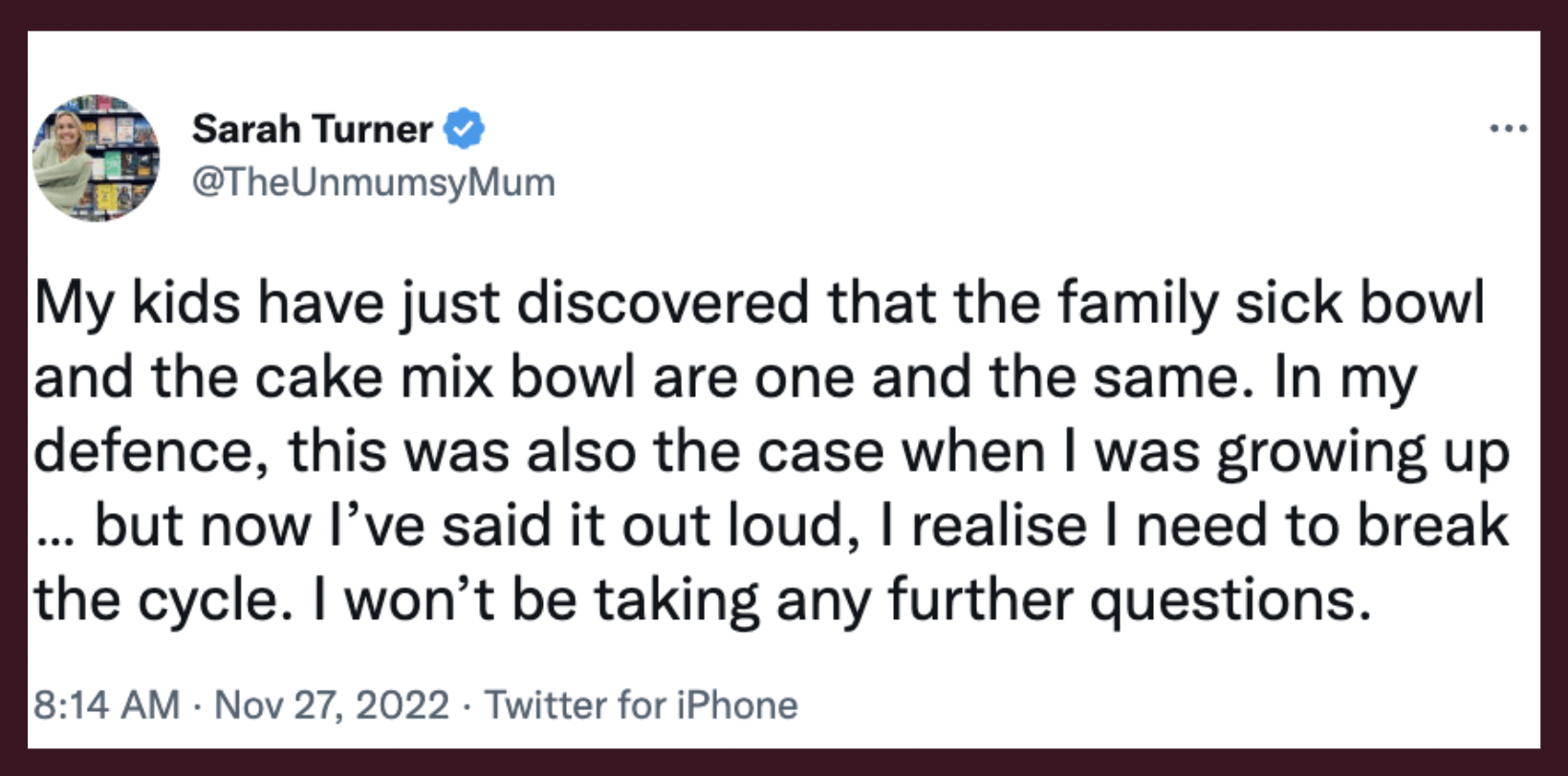 Viral tweet about the 'family sick bowl'