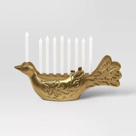 Threshold Cast Aluminum Bird Menorah