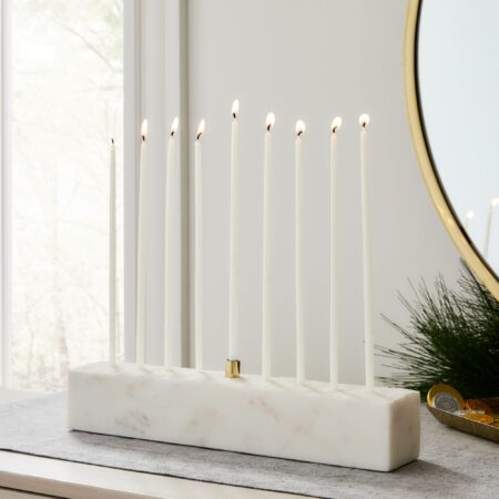 West Elm Marble Brass Menorah