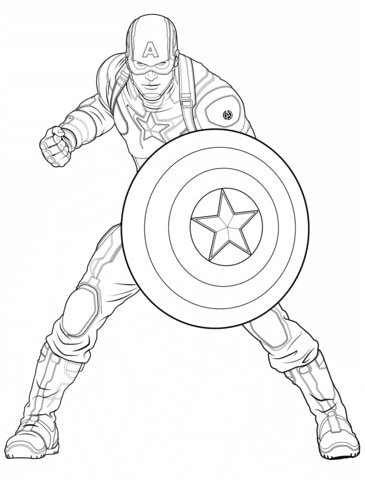 avengers captain america coloring page Motherly