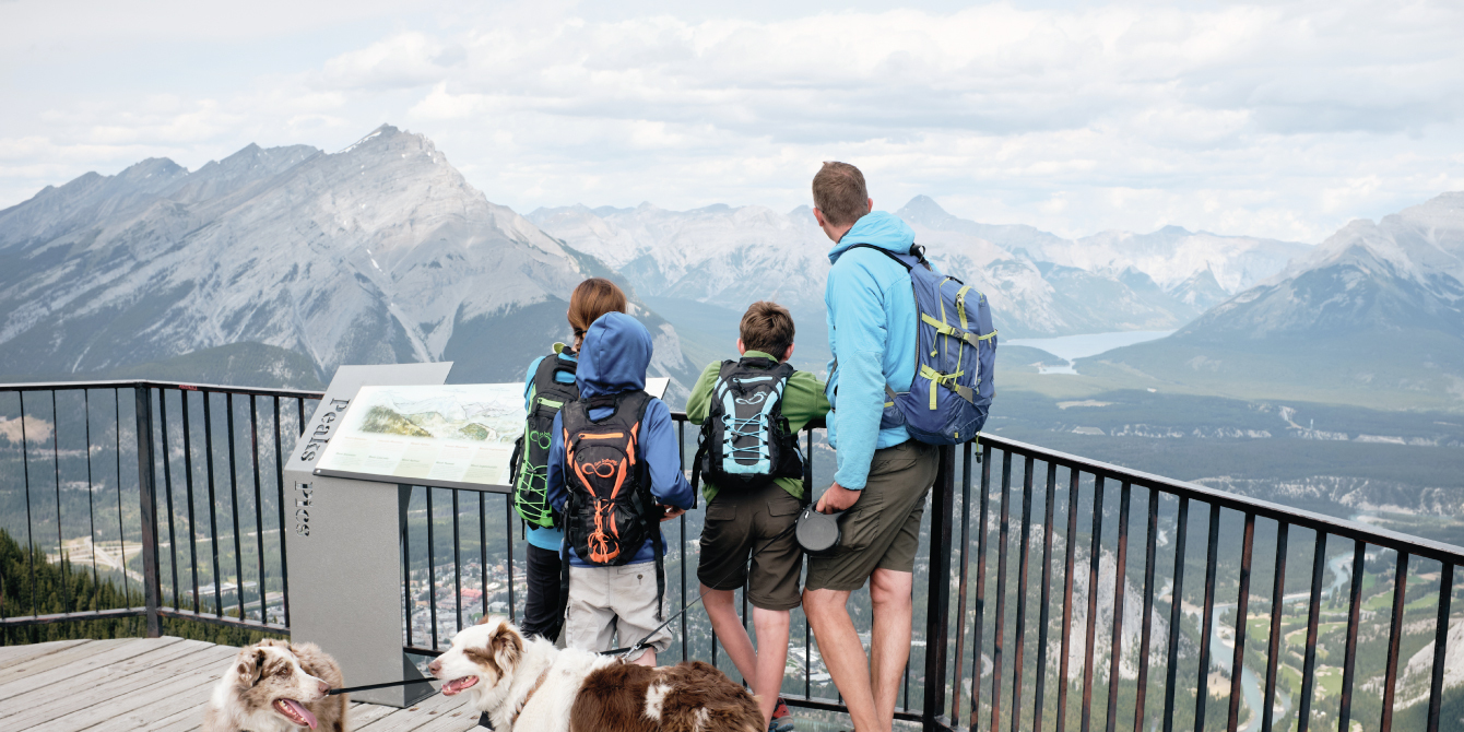 family visiting banff -unique family destination spots