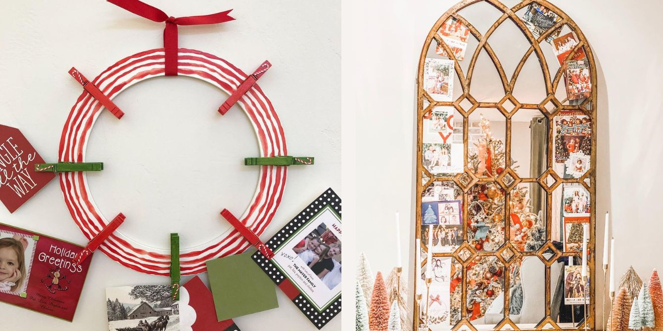 christmas card collage - how to display christmas cards