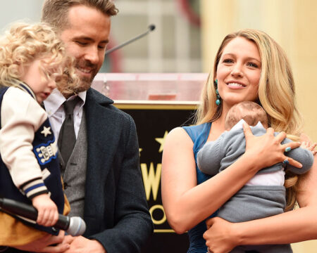 ryan reynolds and blake lively on the hollywood walk of fame Motherly