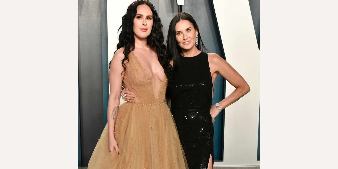 Rumer Willis and Demi Moore at Vanity Fair Oscar Party 2022