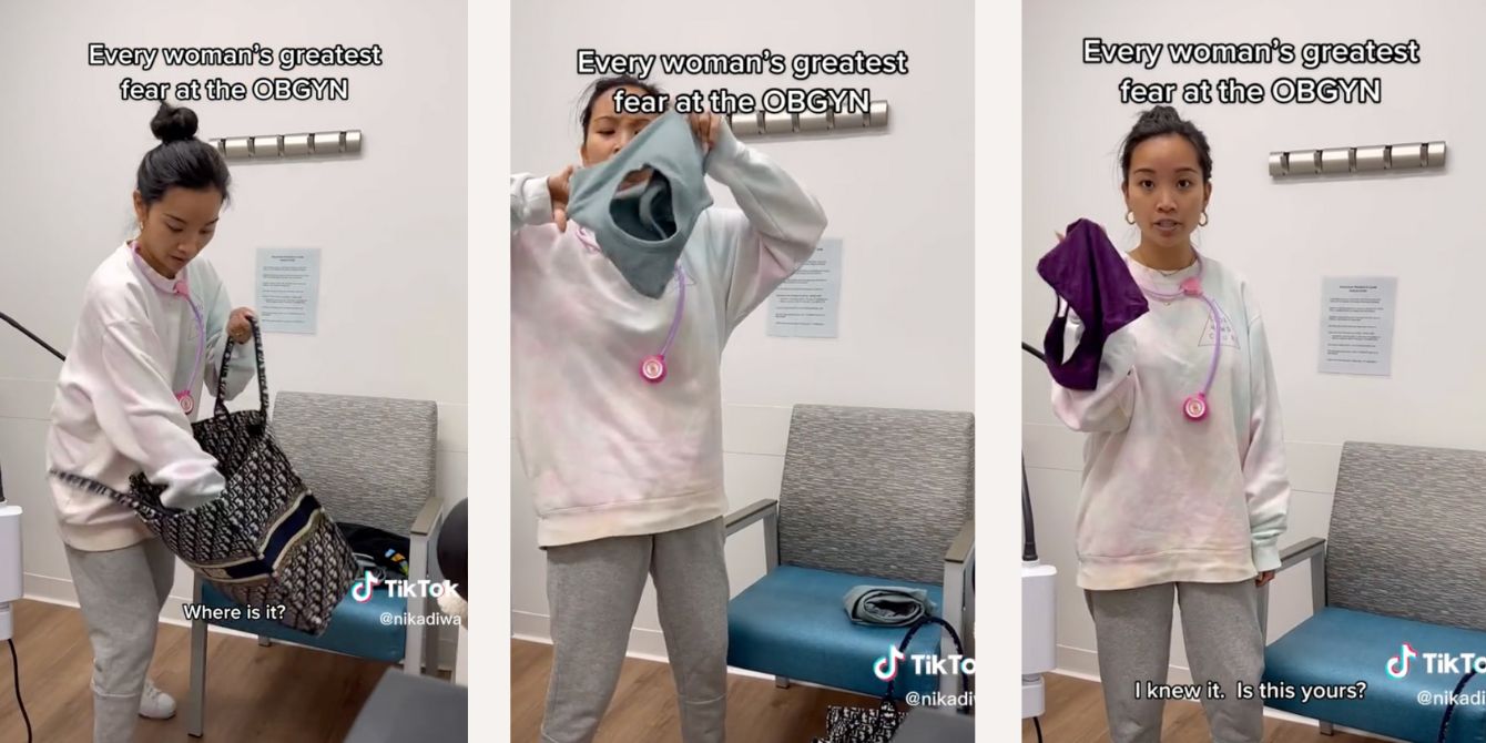 Viral TikTok of woman at the gynecologist