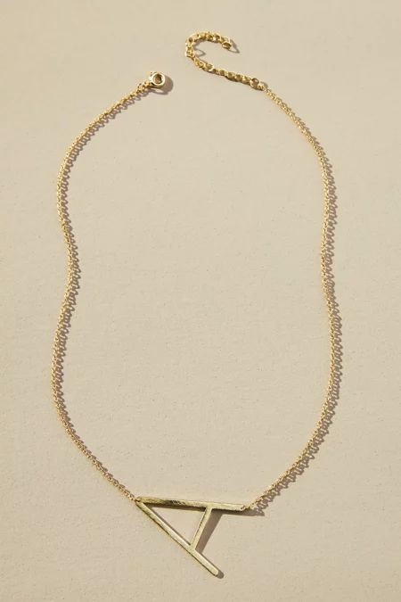 Anthropologie Monogram Pendant Necklace