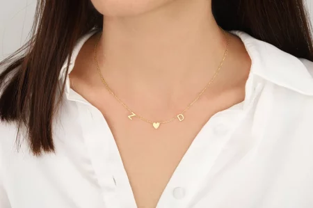 Gold Hill Jewelry Lowercase Initial Necklace