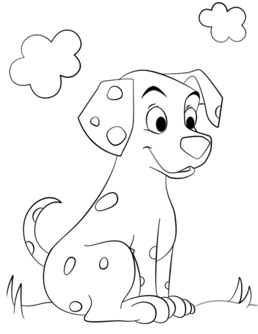 cute dalmatian dog coloring page Motherly