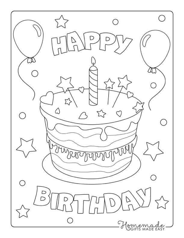 birthday cake coloring pages preschool halloween