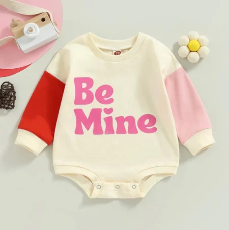 Be Mine Valentines Day baby outfit