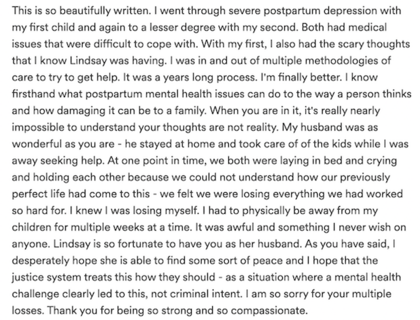 Moms who have experienced postpartum mental health struggles donate to Lindsay Clancy's family Screen Shot 2023 01 30 at 2.41.40 PM 1