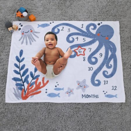 Under the Sea milestone blanket