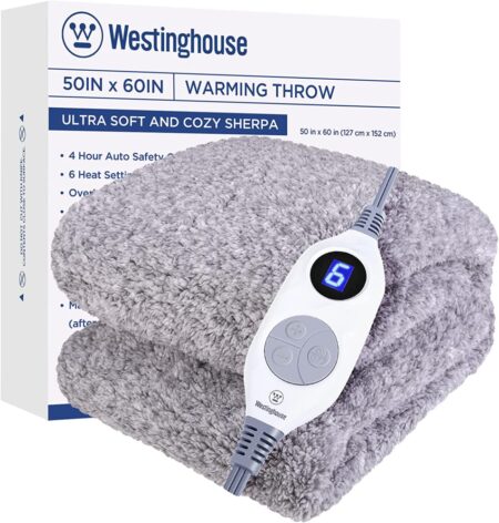 Westinghouse heated sherpa throw