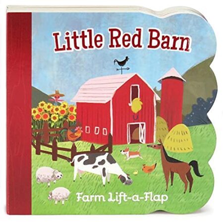 Little Red Barn Lift the Flap Book, a classic book to support 10 month old baby development