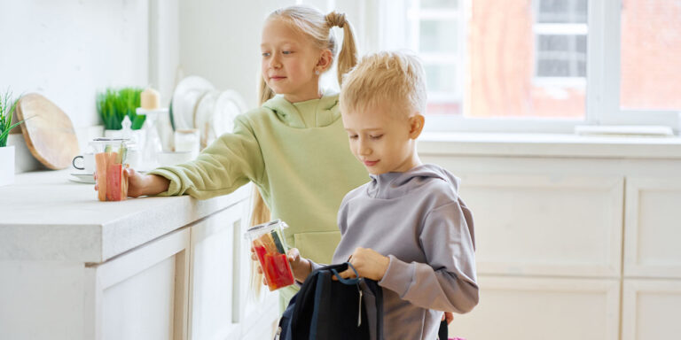 kids packing healthy snack for school eco friendly family Motherly