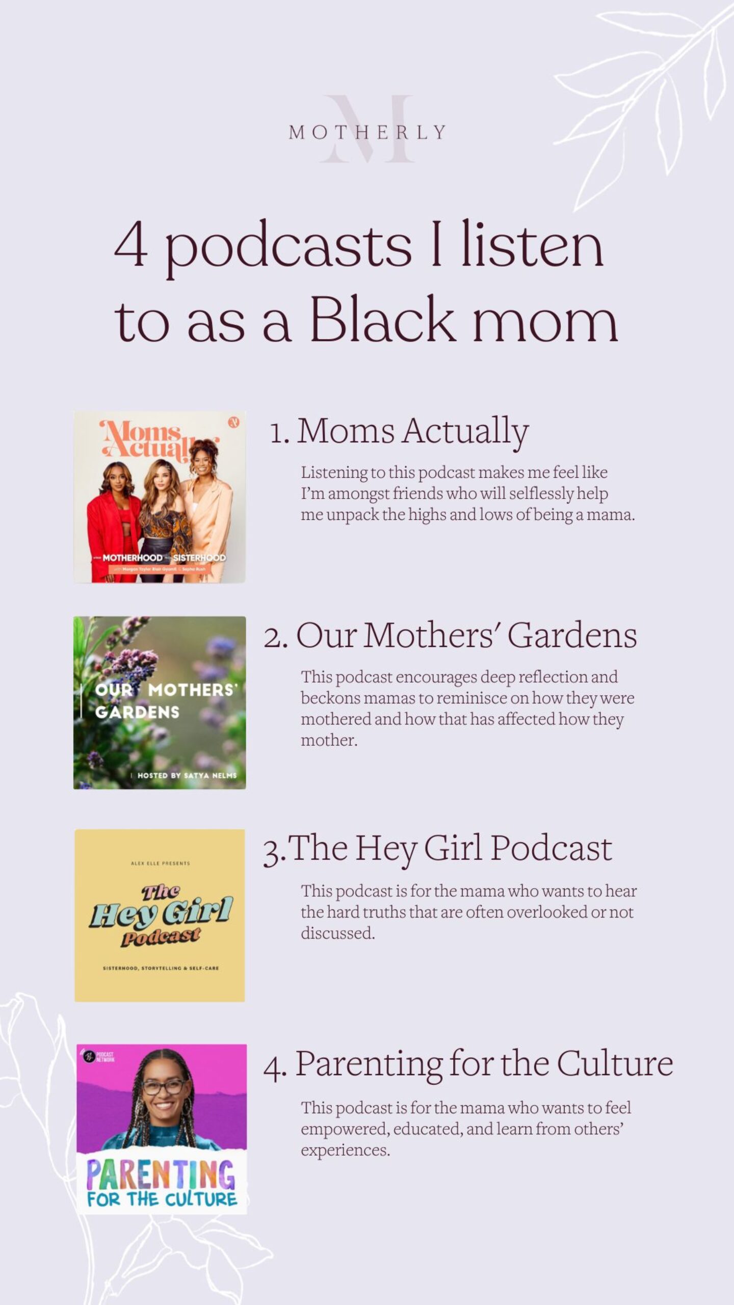 podcasts for moms of color10 Motherly