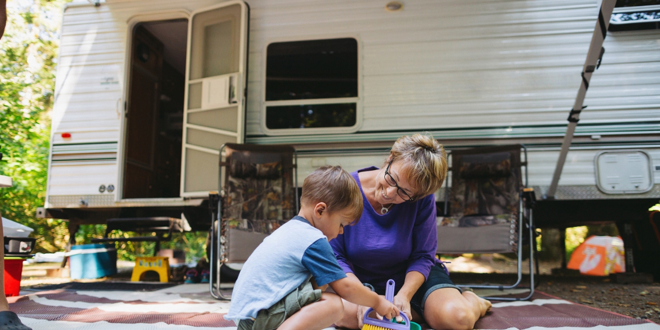 child and grandmother traveling together since gramping is a travel trend