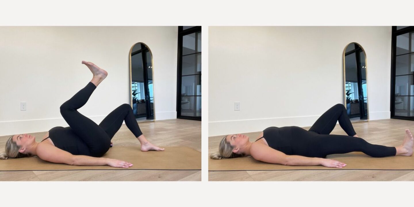 Lindsay Arnold - abs while pregnant - supine psoas lengthener