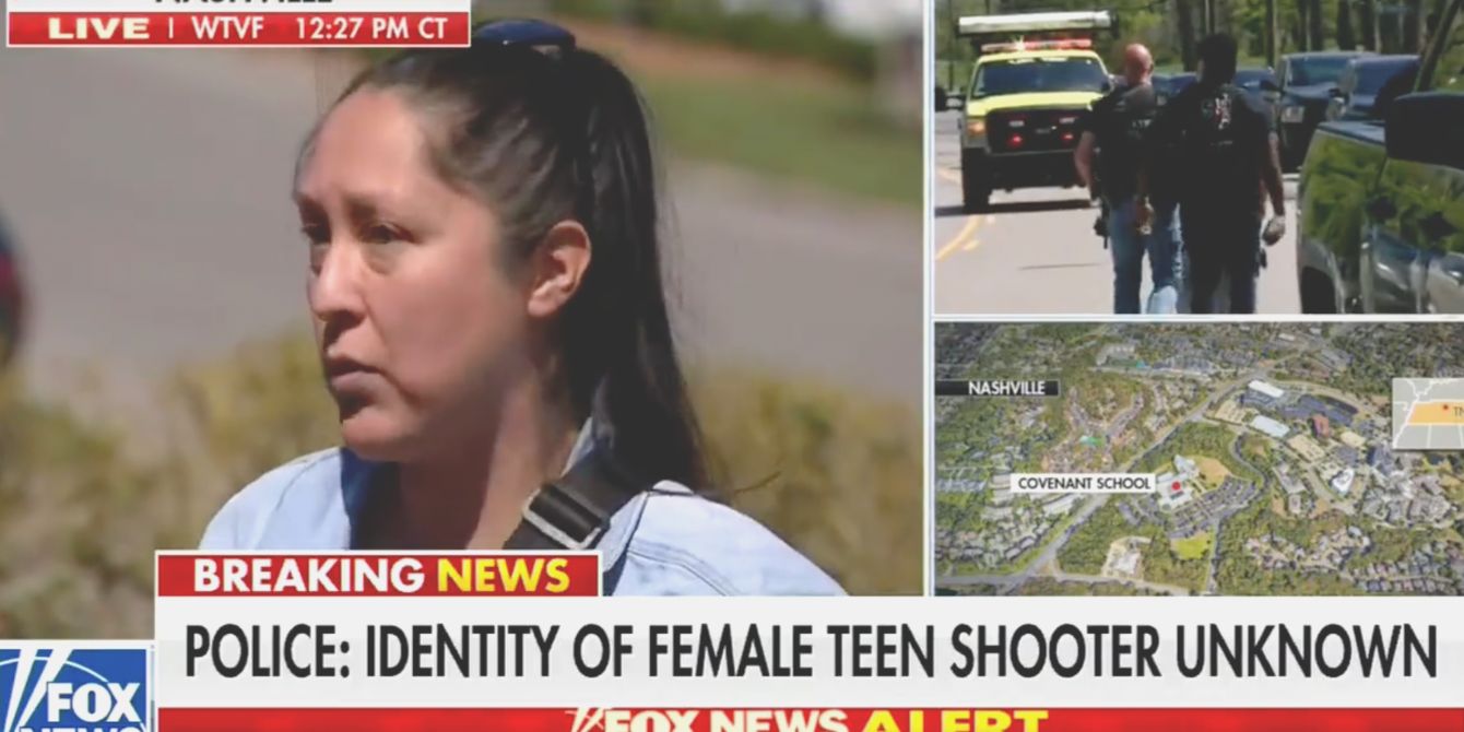 Mom crashes Fox News livestream to cry for gun control