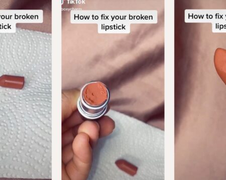 fixing broken tube of lipstick Motherly