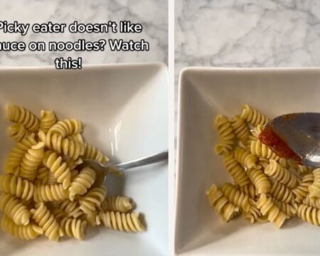 pasta eating hack for picky eaters
