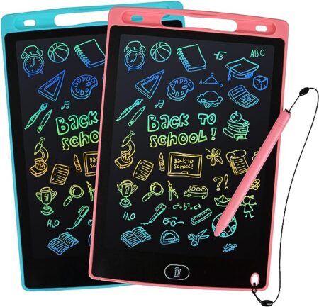 LCD Writing Tablet for Kids, 2 Pack 8.5 Inch Colorful Doodle Board Drawing  Pad for Kids