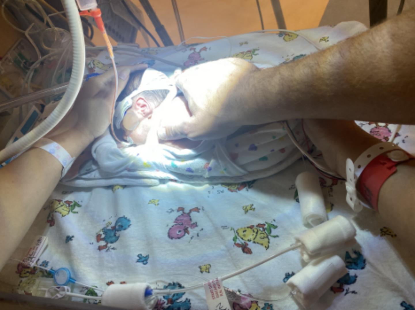 My daughter spent 5 weeks in the NICU—and it could have been avoided Adrianne Wright's image of baby Violet in NICU