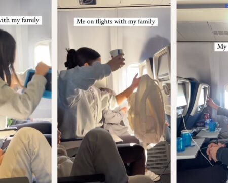 mom on flight